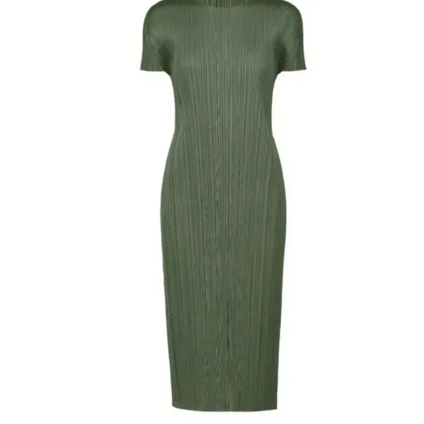 [BUNJANG] Pleats Please June Monthly Dress Moss Green Size 3 / 플리츠플리즈 6월 먼슬리 원피스 모스그린 3사이즈