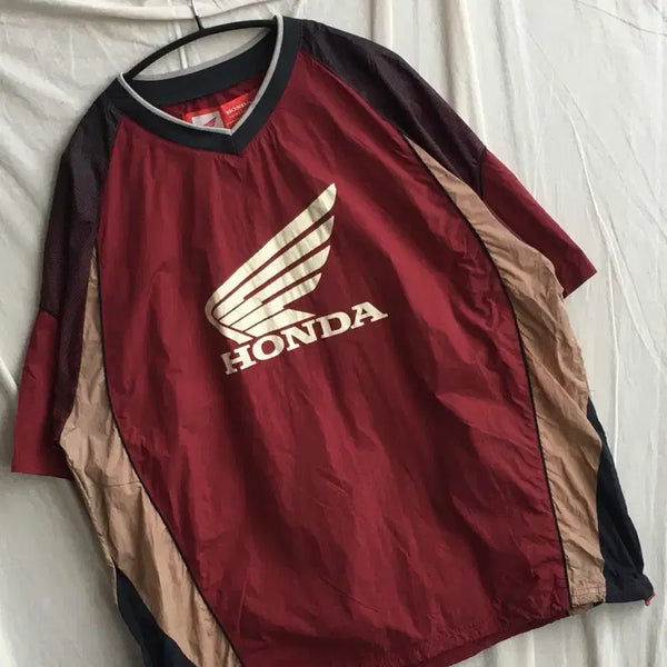 [BUNJANG] Honda Big Logo Short Sleeve Warm-up Top / 혼다 빅로고 기능성 빈팔웜업