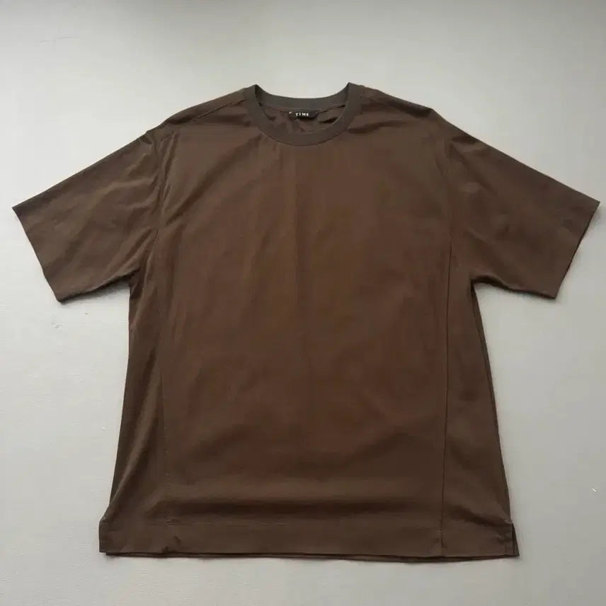 [BUNJANG] Time Homme Brown Short Sleeve T-Shirt 105 / 타임옴므 브라운 반팔티 105