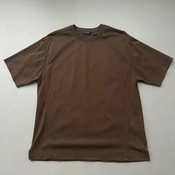 [BUNJANG] Time Homme Brown Short Sleeve T-Shirt 105 / 타임옴므 브라운 반팔티 105