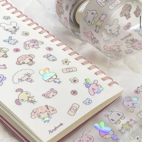 [BUNJANG] Grunggrungdan Fabric Friends Kiss Cut Stickers / 그렁그렁단 패브릭프렌즈 키스컷