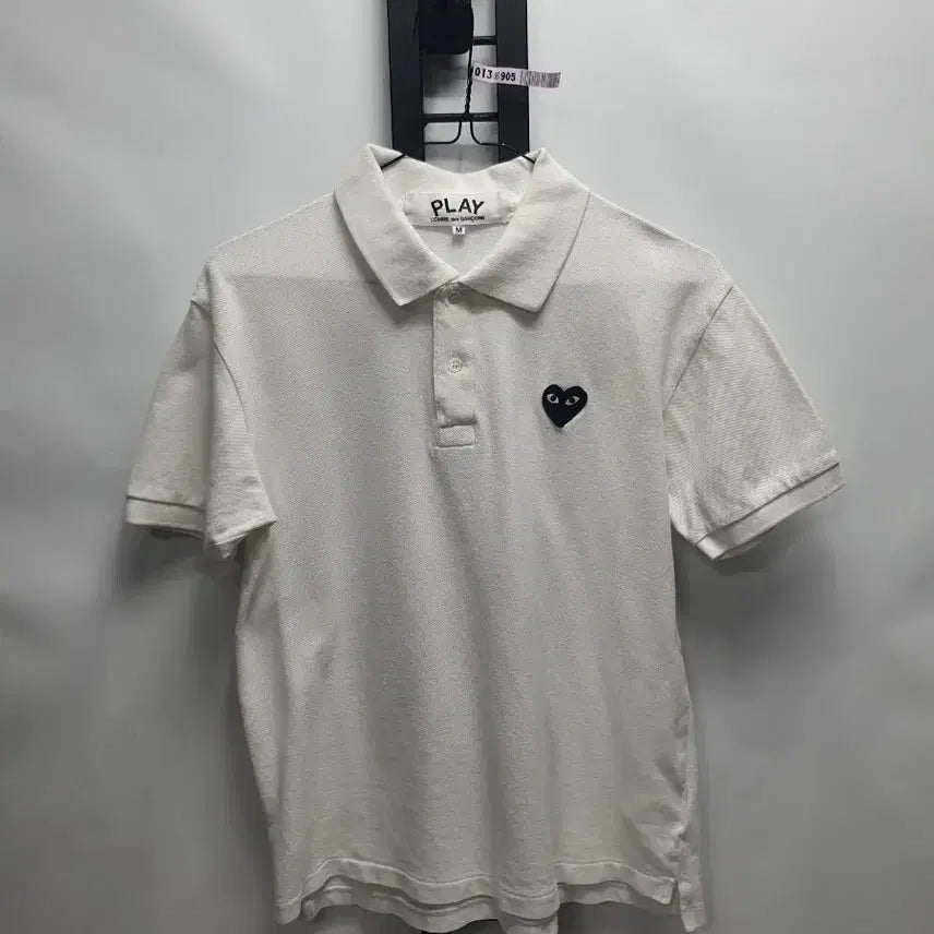 [BUNJANG] Comme des Garçons Short Sleeve Polo Shirt White Medium / 꼼데가르송 반팔 카라티 화이트 m