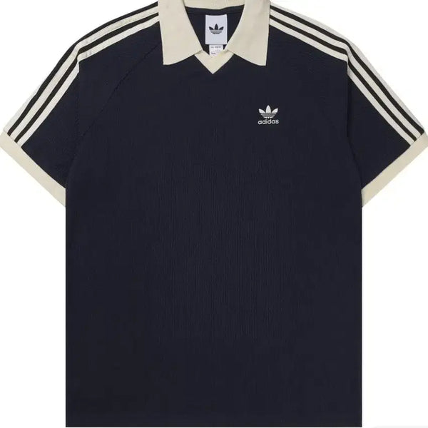 [BUNJANG] Adidas Waffle Short Sleeve Polo Shirt Navy S / (S) 아디다스 와플 숏슬리브 폴로 셔츠 네이비 (Kr Sizing) KB5461