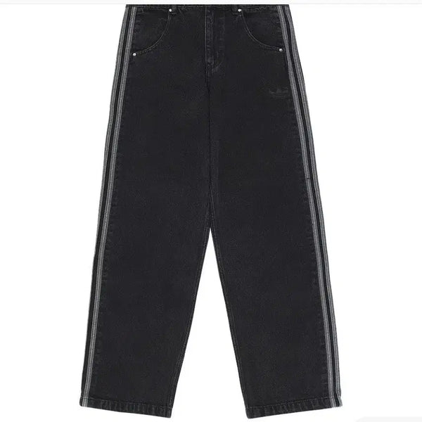 [BUNJANG] Adidas Adicolor Denim Firebird Pants True Black Denim (KR Sizing 40) / (40) 아디다스 아디컬러 데님 파이어버드 팬츠 트루 블랙 데님 (kr sizing) jc6718