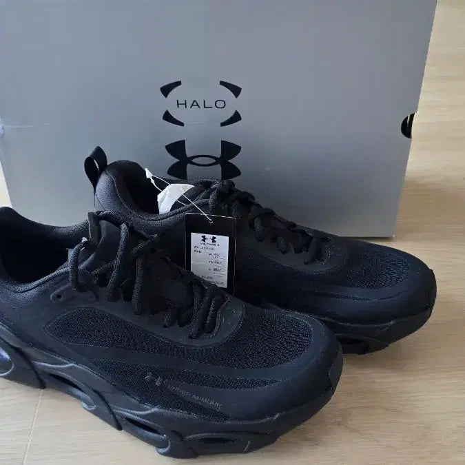 [BUNJANG] Under Armour Halo Racer Black Sneakers / [새상품]언더아머 헤일로 레이서 블랙 운동화 280