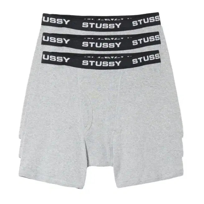 [BUNJANG] Stussy Boxer Briefs Grey Header (3-Pack) M / (M) 스투시 박서 브리프 그레이 헤더 (3개입) 112251