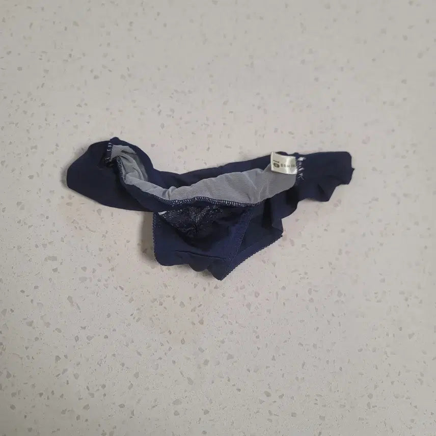 [BUNJANG] Navy Lace Women's Underwear Panties / 네이비 레이스 여성중고 팬티 속옷 세탁완료