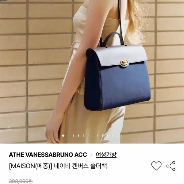[BUNJANG] Atelier Vanessa Bruno MAISON Navy Canvas Shoulder Bag / 아떼 바네사브루노 MAISON 네이비 캔버스 숄더백