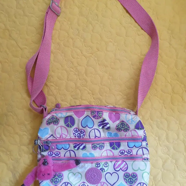 [BUNJANG] Kipling Pink Heart Crossbody Bag / 무배)키플링 크로스백 핑크하트