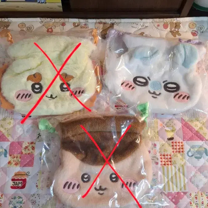 [BUNJANG] Chiikawa Monjakui Face Pouch Charm Pouch Momonga / 치이카와 먼작귀 얼굴 복주머니 조이개파우치 모몽가