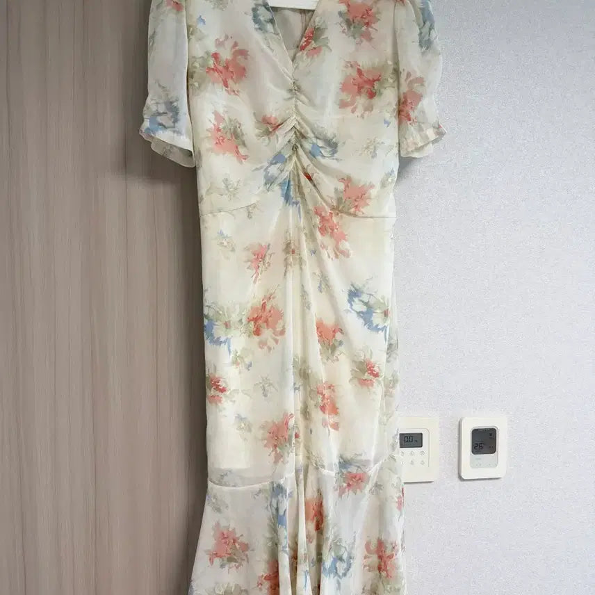 [BUNJANG] Floral Chiffon Dress / 플로럴 쉬폰 원피스