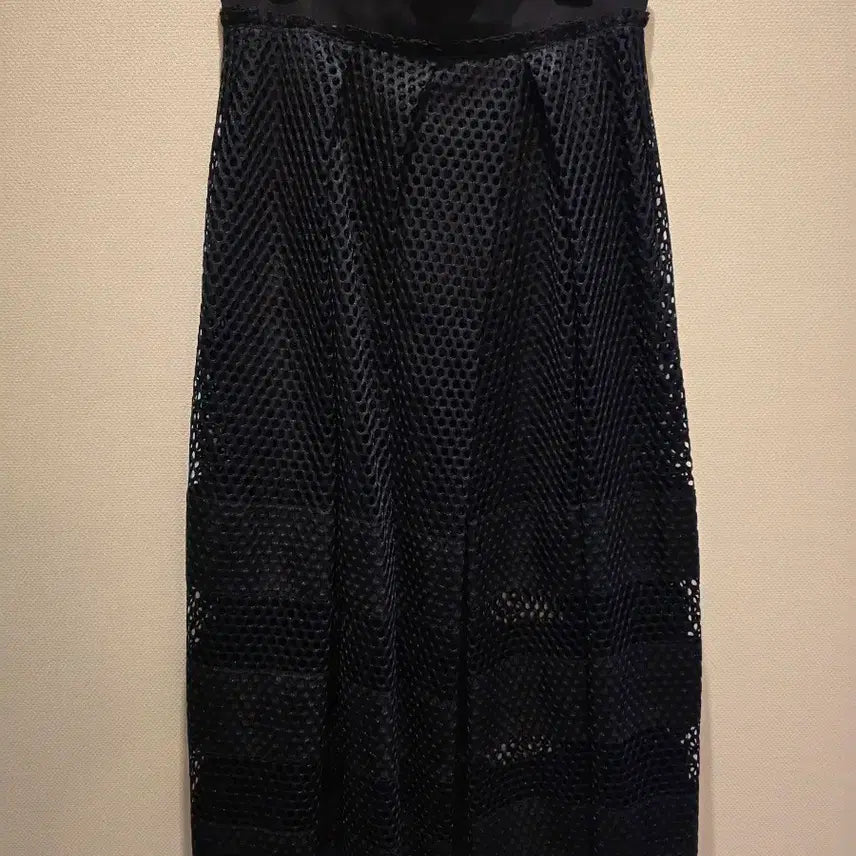 [BUNJANG] Obzee Flare Skirt with Mesh Detail / 오브제 롱스커트