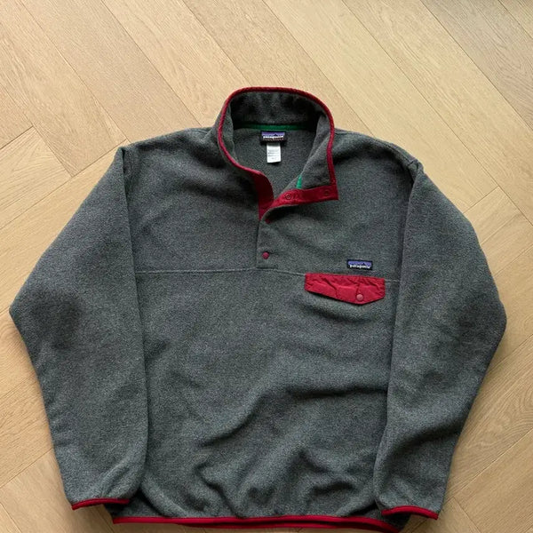[BUNJANG] Patagonia Synchilla Fleece Jacket Large Grey Red / 1) 파타고니아 신칠라 14년식 라지 그레이 레드