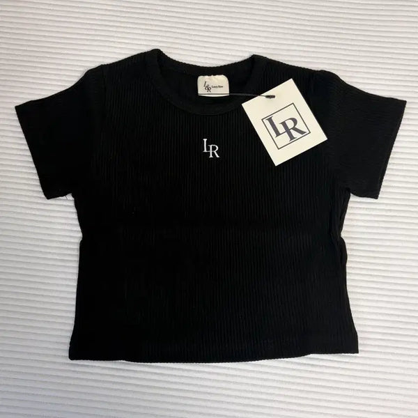 [BUNJANG] Rosiroo Black Cropped T-shirt (New) / (새상품) 로시로우 블랙 크롭티