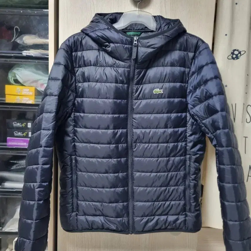 [BUNJANG] Lacoste Lightweight Padded Jacket Navy / (54) 라코스테 경량 패딩 네이비