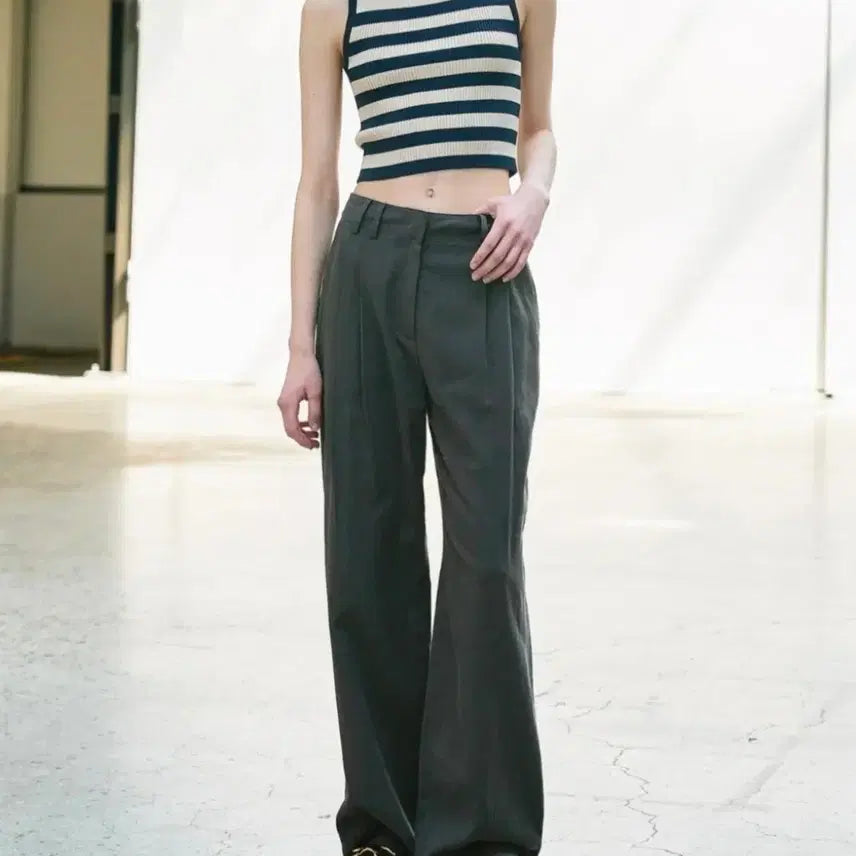 [BUNJANG] Marob Wide Linen Slacks / 마롭 와이드 린넨 슬랙스