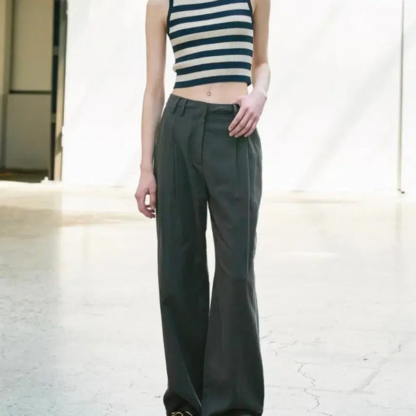 [BUNJANG] Marob Wide Linen Slacks / 마롭 와이드 린넨 슬랙스