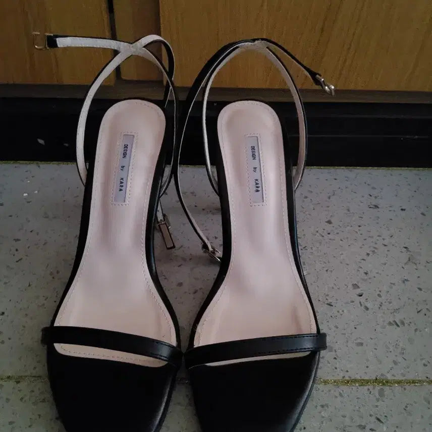 [BUNJANG] Black 9cm Strap Heels / 스트랩힐 블랙 9cm