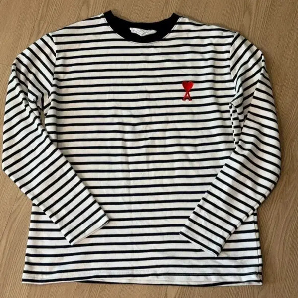 [BUNJANG] AMI Ami Stripe Long Sleeve T-Shirt L / 아미 스트라이프 긴팔티 L
