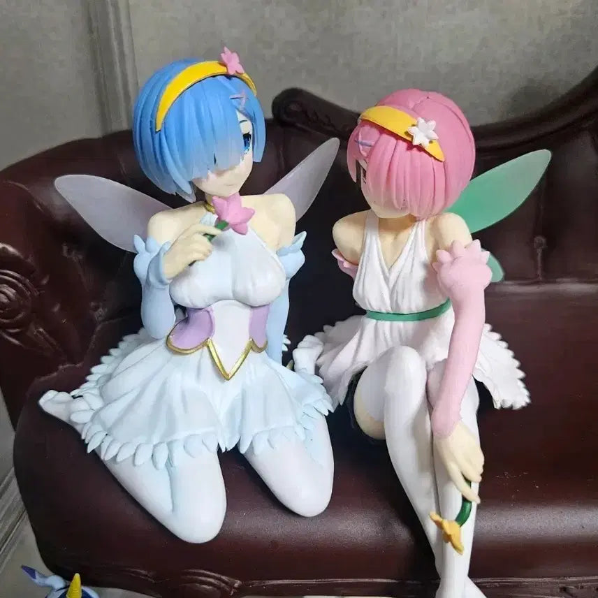 [BUNJANG] Re:Zero Rem & Ram Fairy Ver. 2 Figure Bundle Set / 리제로 렘 람 피규어 2종  요정 일괄