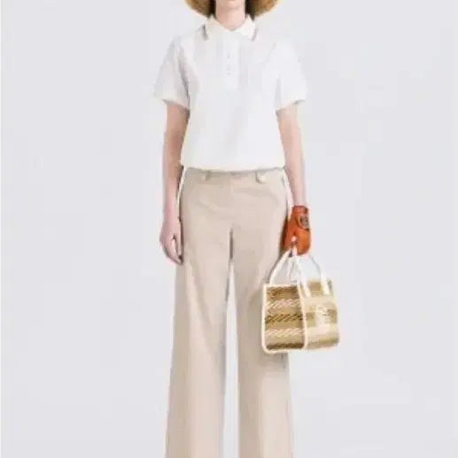 [BUNJANG] G/FORE Women's Wide Leg Golf Pants Beige / G/FORE 와이드 레그 팬츠 베이지