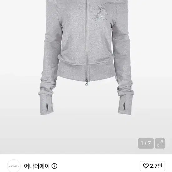 [BUNJANG] Another A Off-Shoulder Slim Zip-Up / 어나더에이 오프숄더 슬림 집업