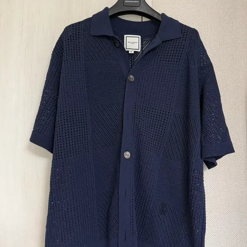 [BUNJANG] WooYoungMi 25SS Crochet Short Sleeve Knit Cardigan / (48) 25ss 우영미 크로쉐 숏슬리브 반팔 니트 가디건