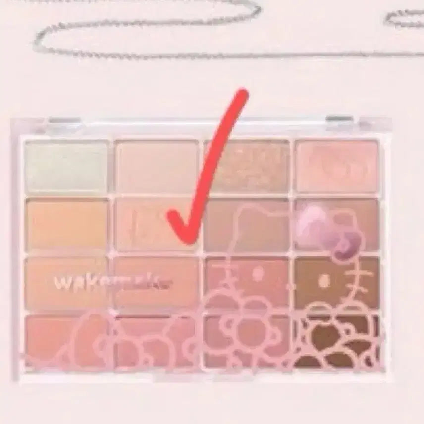 [BUNJANG] WakeMake x Hello Kitty Edition Candy Coral Blurring Eyeshadow Palette / [새상품] 웨이크메이크 팔레트 캔디코랄블러링 키티에디션