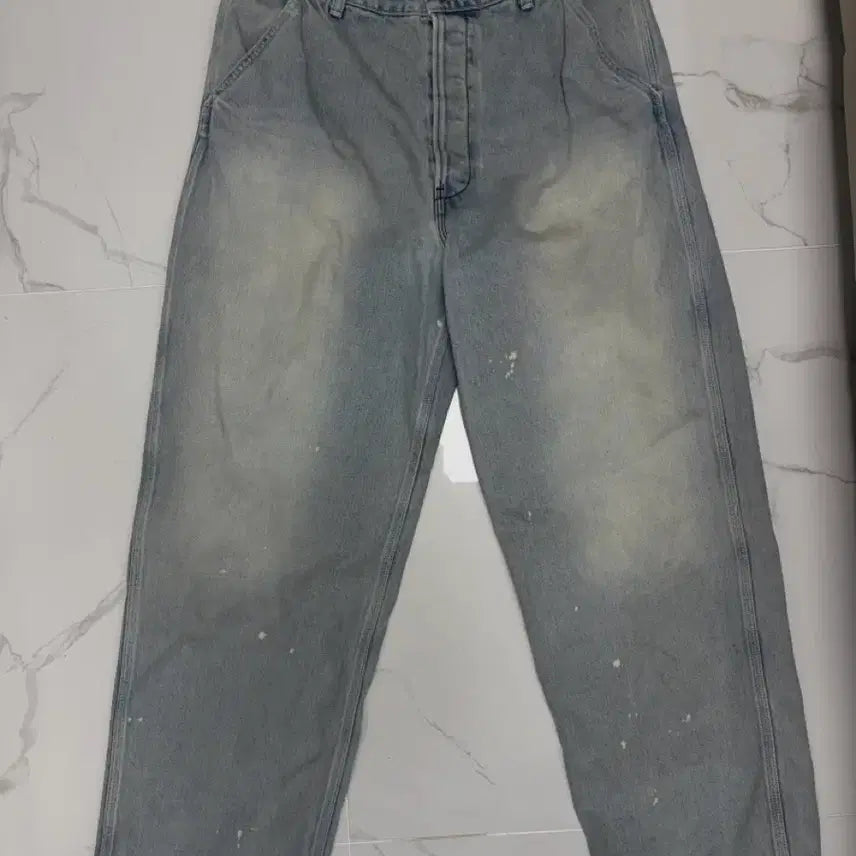 [BUNJANG] Werkos Bleached Denim Pants Size 2 / 뤡코즈 블리치데님 사이즈2