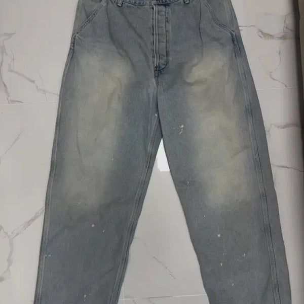 [BUNJANG] Werkos Bleached Denim Pants Size 2 / 뤡코즈 블리치데님 사이즈2