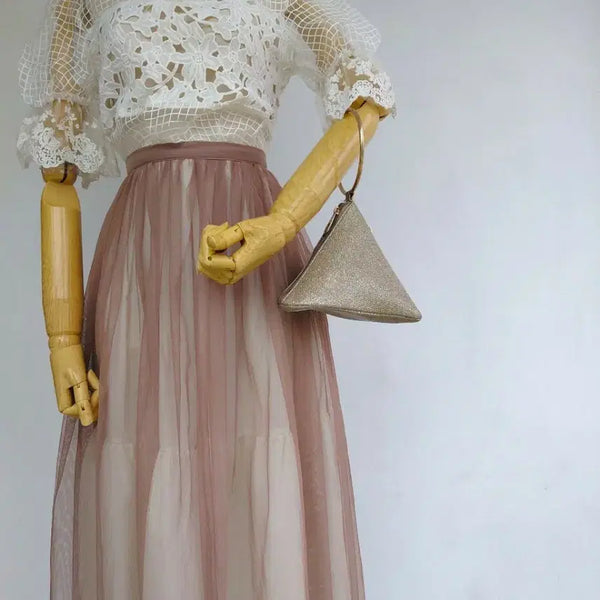 [BUNJANG] Cocoa Chiffon Skirt / 코코아 쉬폰 샤스커트