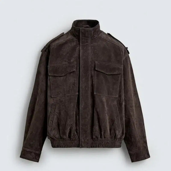 [BUNJANG] Zara Suede Leather Jumper Jacket (M, Relaxed Fit) / 자라 돈피 가죽 스웨이드 레더 점퍼 (M/릴렉스핏)