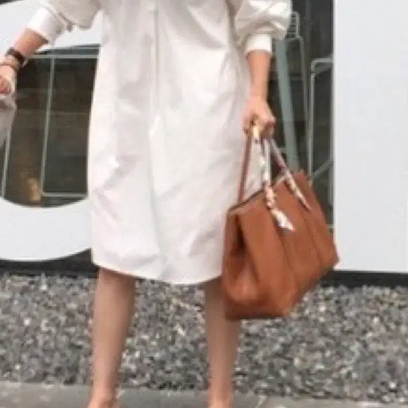 [BUNJANG] LANVIN White Shirt Dress / 화이트 셔츠 원피스 랑방 타임 한섬