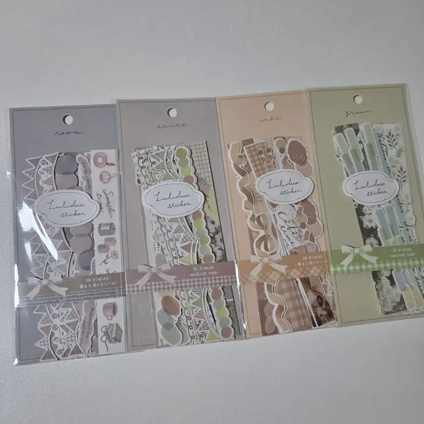 [BUNJANG] Luludeco Flake Seal Sticker 4 Set / 루루데코 후레이크씰 스티커 4종 세트