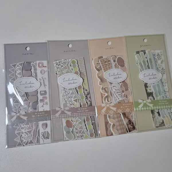 [BUNJANG] Luludeco Flake Seal Sticker 4 Set / 루루데코 후레이크씰 스티커 4종 세트