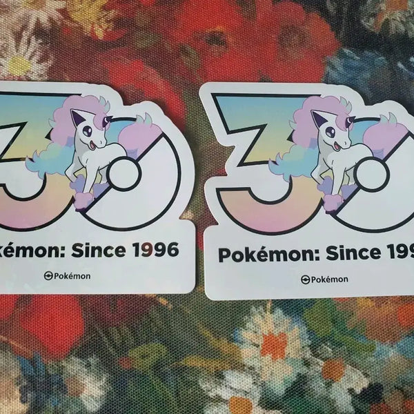 [BUNJANG] Pokemon 30th Anniversary Galarian Ponyta Logo Sticker / 포켓몬스터 30주년 로고 스티커 가라르 포니타