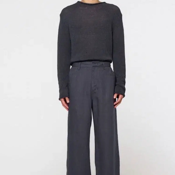 [BUNJANG] Amomento Paper Yarn Pullover Charcoal M / 구매) 아모멘토 페이퍼 얀 풀오버 차콜 M