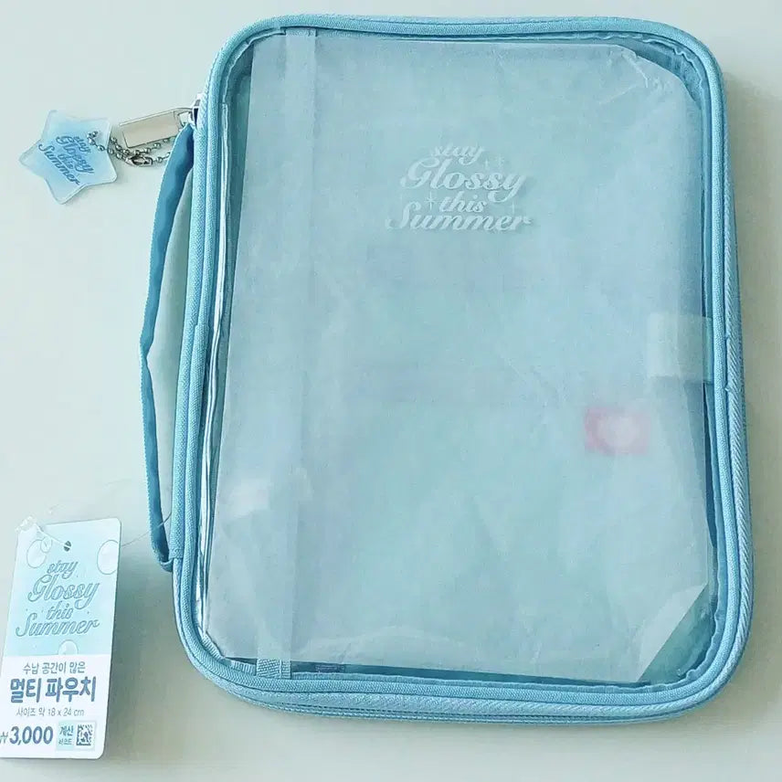 [BUNJANG] Daiso Summer Glossy Transparent Cover Multi Pouch / 다이소 썸머 글로시 투명커버 멀티 파우치
