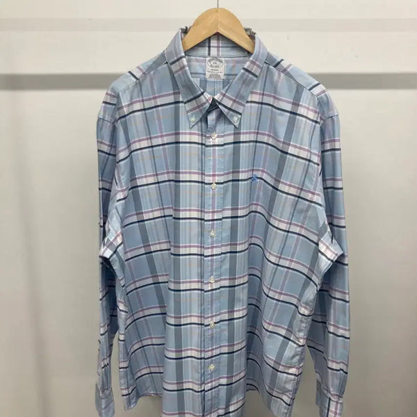 [BUNJANG] Brooks Brothers Button-Down Check Shirt - Size 120 / 브룩스브라더스 버튼다운 체크 셔츠 빅사이즈 120