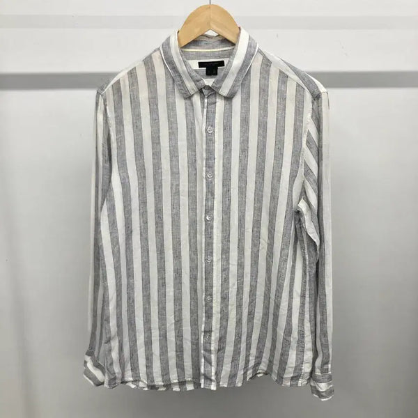 [BUNJANG] JILLSTUART Stripe Linen Shirt 95 / 질스튜어트 스트라이프 린넨 셔츠 95