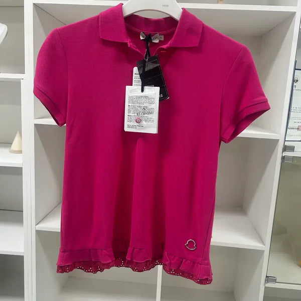 [BUNJANG] Moncler Chrome Wappen Polo T-Shirt / 몽클레르 크롬 와팬 카라티셔츠