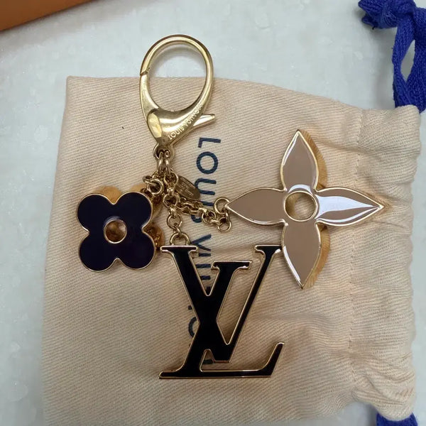 [BUNJANG] Louis Vuitton Keyring Set (Monte Carlo & Flower Motifs) / 루이비통 키링 2개 세트