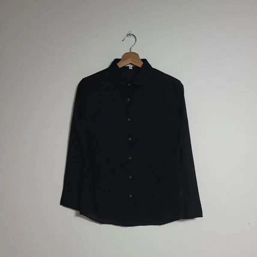 [BUNJANG] UNIQLO Ines de la Fressange Black Cotton Shirt - Size S / (S) UNIQLO 유니클로 이네스 드 라 프레상쥬 블랙 여성 셔츠 남방