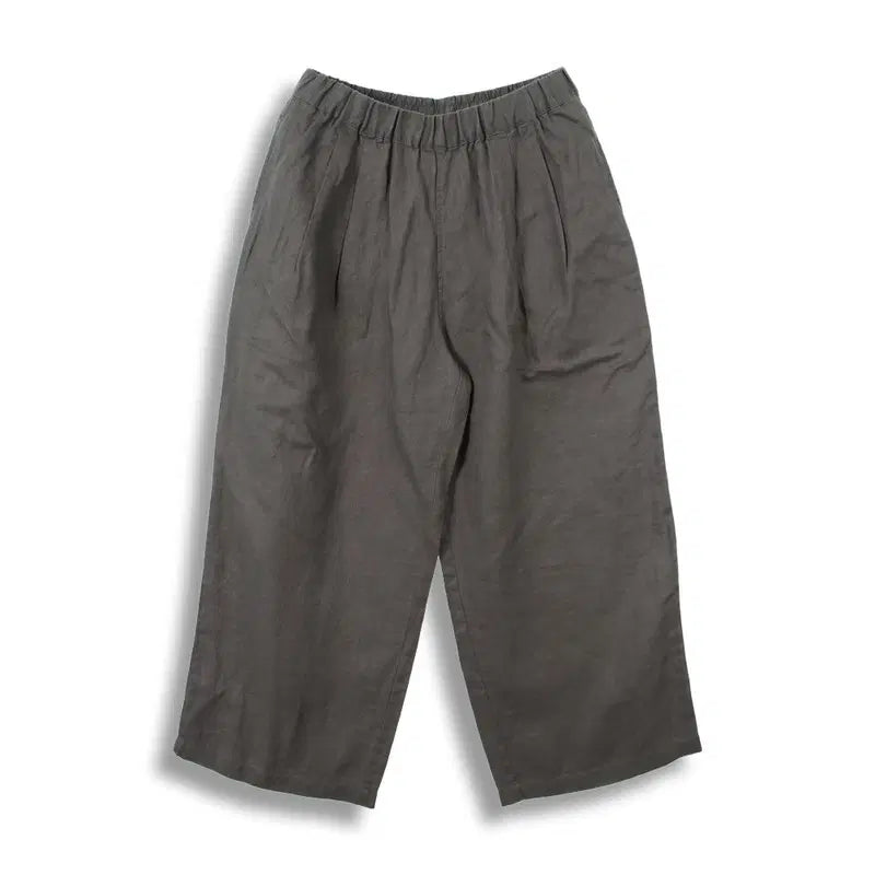 [BUNJANG] Muji Women's Linen 100% Wide Banding Pants (Size M) / 무지 (WOMEN - M) 린넨 100% 밴딩 와이드 팬츠