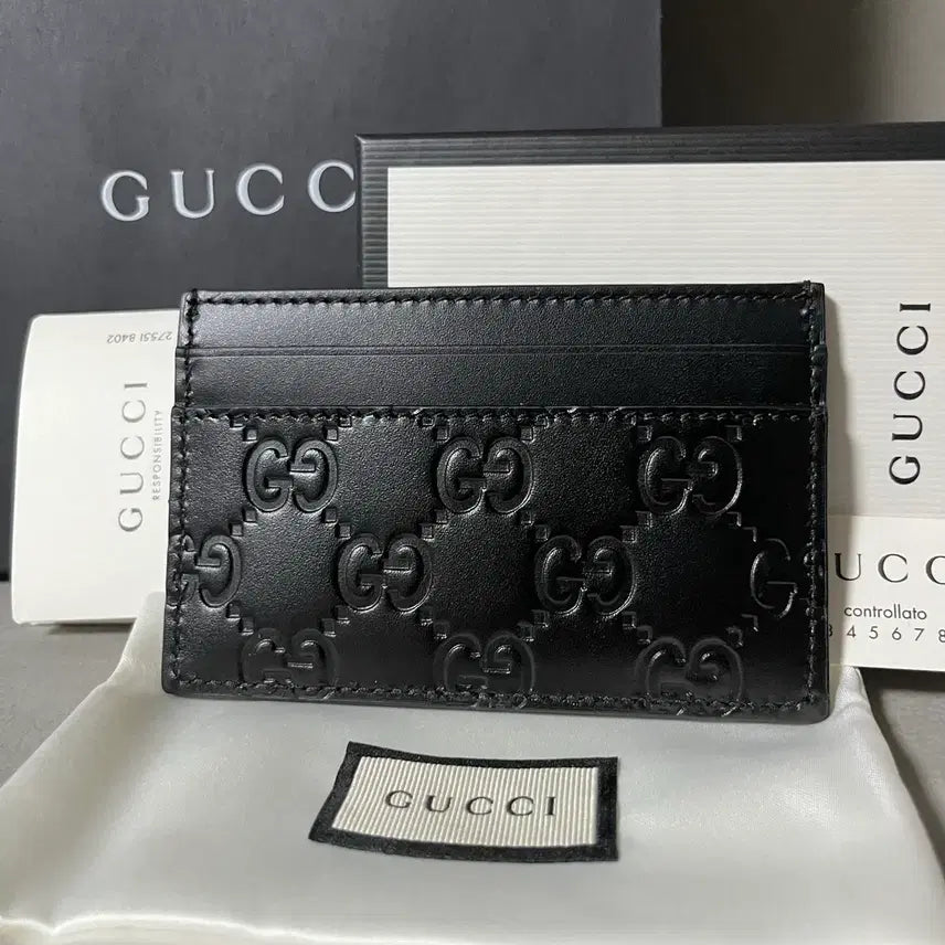 [BUNJANG] Gucci Signature Card Holder / [새상품] 구찌 시그니처 카드지갑