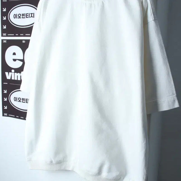 [BUNJANG] Zara Heavy Grunge Plain T-Shirt - White / (M-2XL) 자라 반팔 티셔츠 화이트 무지 헤비 그런지-H36479