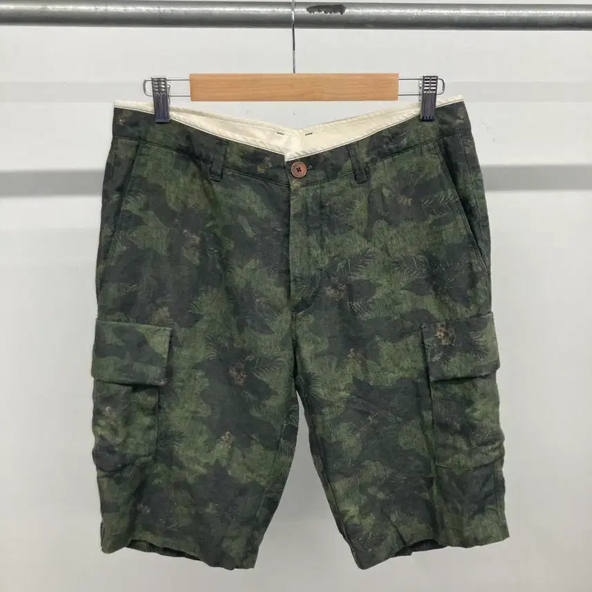 [BUNJANG] Beanpole Linen Cargo Shorts / 빈폴 린넨 카고 쇼츠 반바지 32