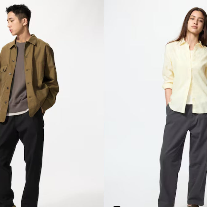 [BUNJANG] Uniqlo Stretch Easy Ankle Pants (Black, Beige) - Size L / 유니클로 스트레치이지 앵클팬츠 블랙, 베이지  L 사이즈 판매합니다
