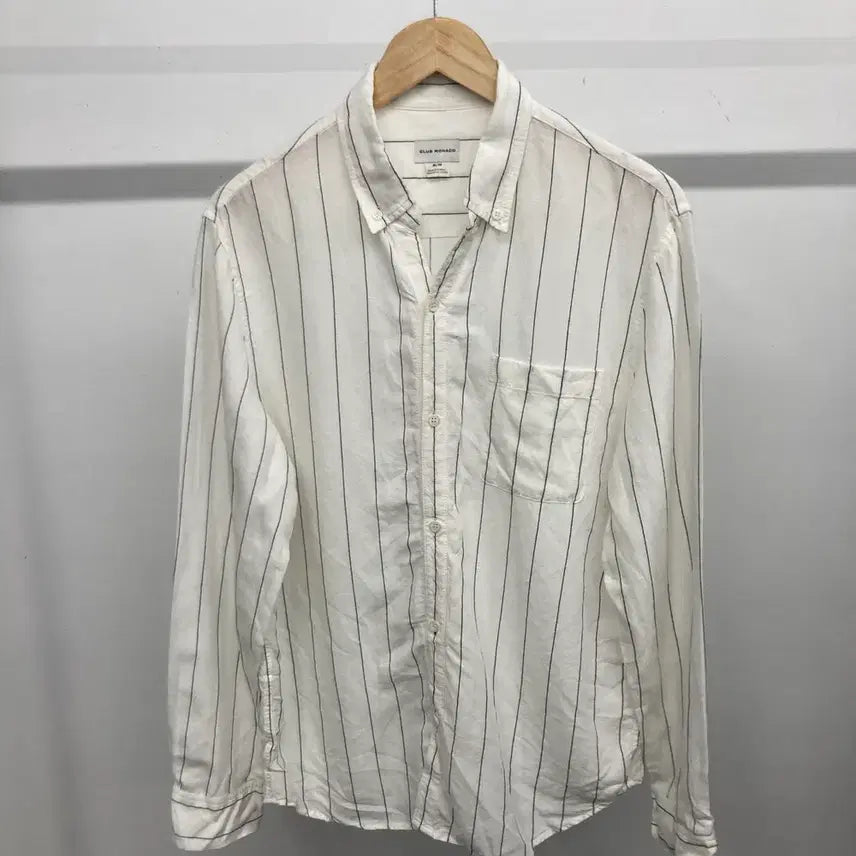 [BUNJANG] Club Monaco Linen Open Collar Shirt Size 100 / 클럽모나코 오픈카라 린넨 셔츠 100