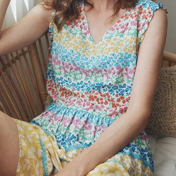 [BUNJANG] L'AFFAIR Floral Pattern Rayon Pajama Lounge Set XXL / 새상품) 10만원준 인견 L'AFFAIR XXL 파자마 라운지웨어